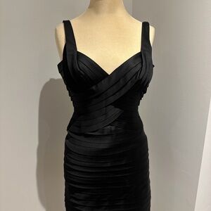 BCBGMaxAzria Black Strapless Dress